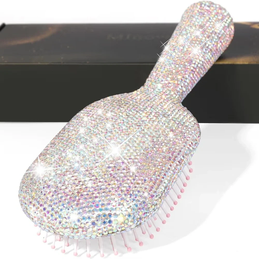 NWT Sparkling Bling Swarovski Rhinestone Crystal Hair Brush  display picture 3